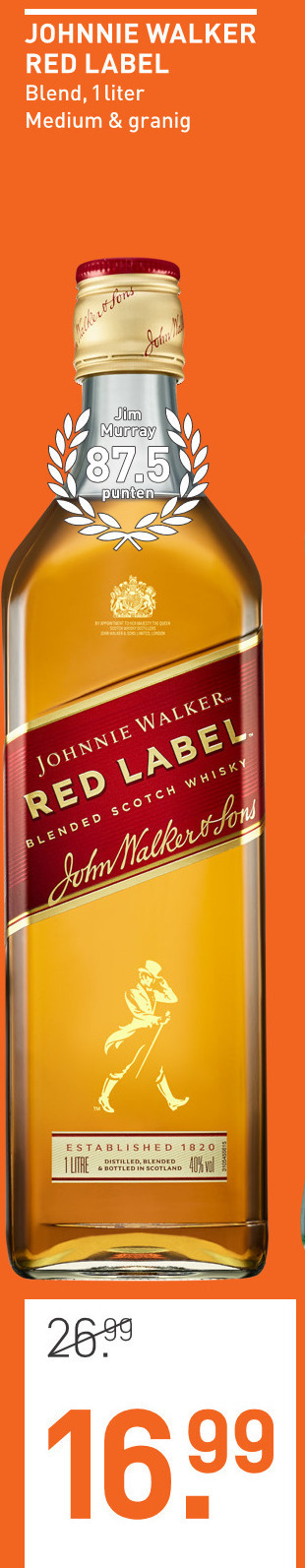 Johnnie Walker   whisky folder aanbieding bij  Gall & Gall - details