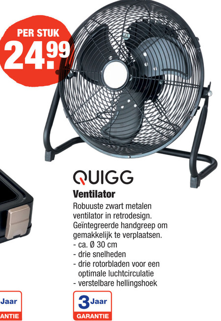 Quigg   ventilator folder aanbieding bij  Aldi - details