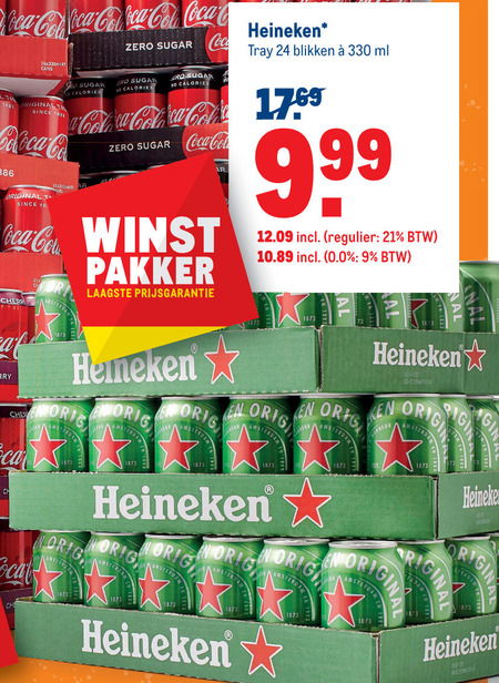 Heineken   blikje bier folder aanbieding bij  Makro - details