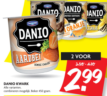 Danone Danio   kwark folder aanbieding bij  Dekamarkt - details