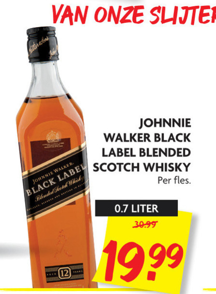 Johnnie Walker   whisky folder aanbieding bij  Dekamarkt - details