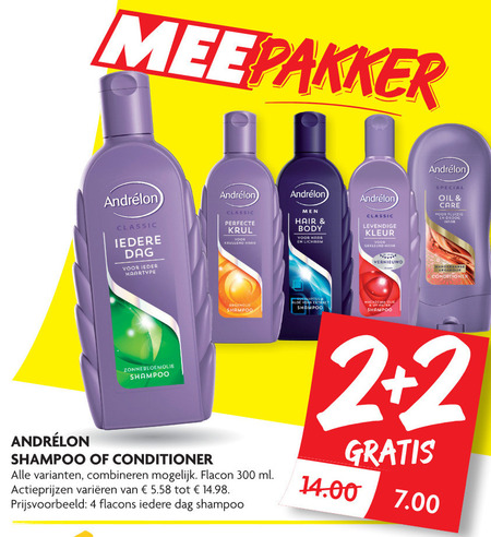 Andrelon   conditioner, shampoo folder aanbieding bij  Dekamarkt - details