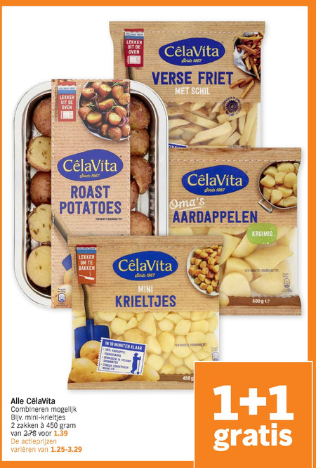 CelaVita   patat, aardappelschijfjes folder aanbieding bij  Albert Heijn - details