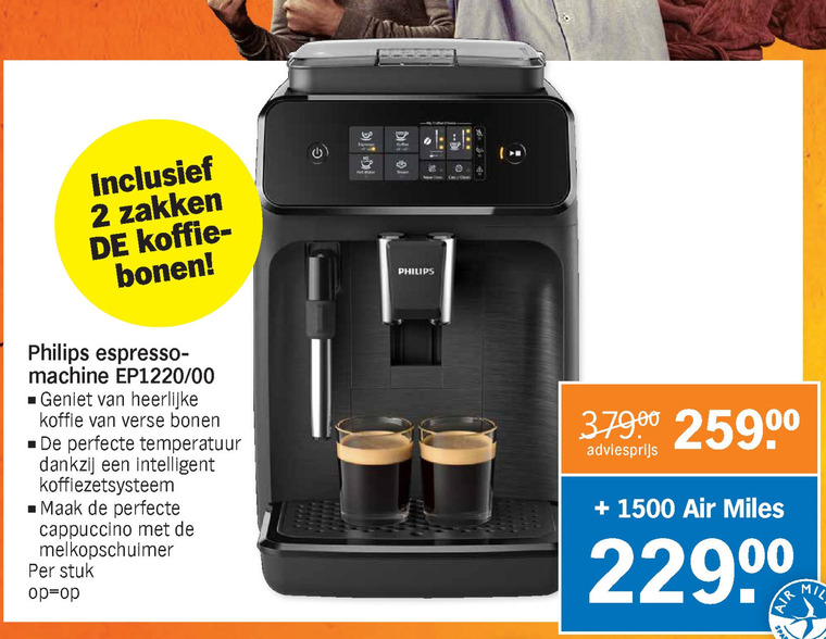 Philips   espressoapparaat folder aanbieding bij  Albert Heijn - details