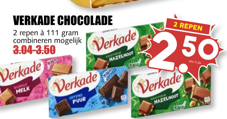 Verkade   chocolade folder aanbieding bij  MCD Supermarkt Basis - details