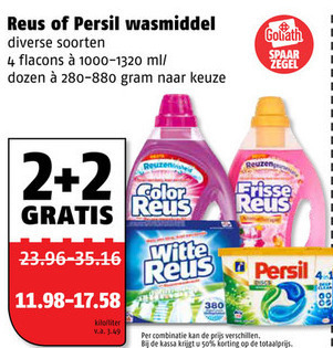 Color Reus   wasmiddel folder aanbieding bij  Poiesz - details