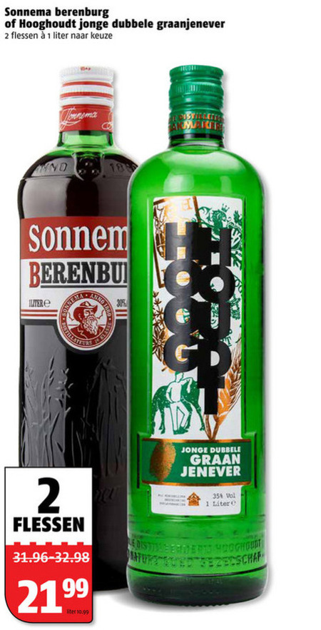 Hooghoudt   berenburg, jenever folder aanbieding bij  Poiesz - details