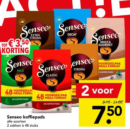 Douwe Egberts Senseo   koffiepad folder aanbieding bij  Deen - details