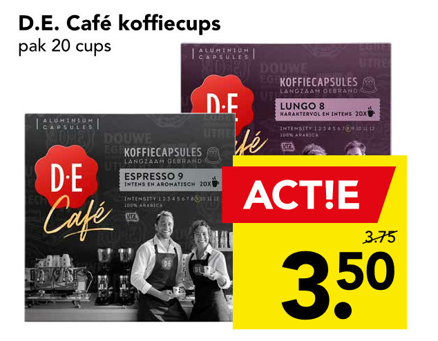 Douwe Egberts   koffiecups folder aanbieding bij  Deen - details