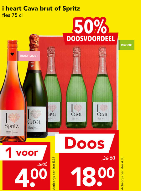 I Heart   witte wijn, rode wijn folder aanbieding bij  Deen - details