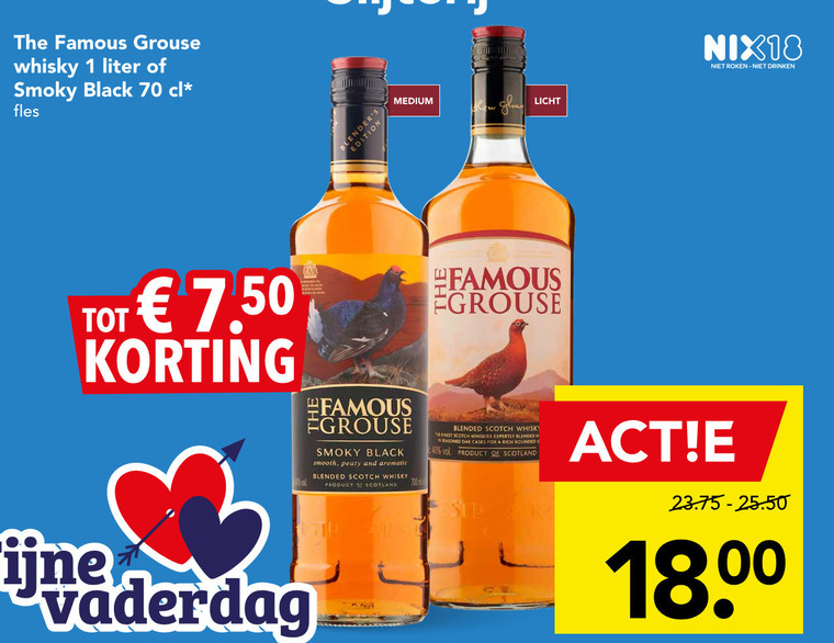 Famous Grouse   whisky folder aanbieding bij  Deen - details