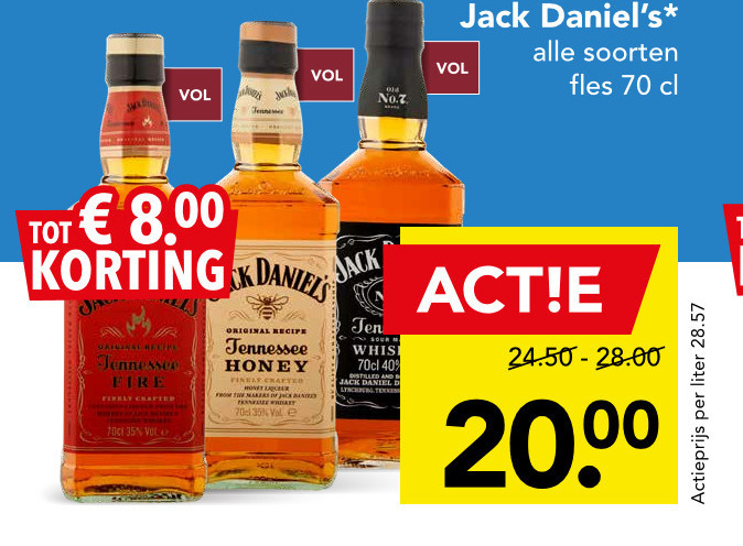 Jack Daniels   whisky folder aanbieding bij  Deen - details