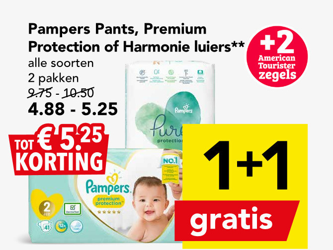 Pampers   luiers, luierbroekjes folder aanbieding bij  Deen - details