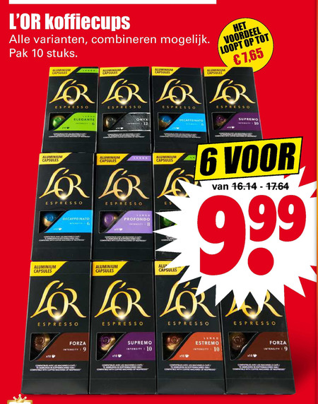 Douwe Egberts L Or   koffiecups folder aanbieding bij  Dirk - details