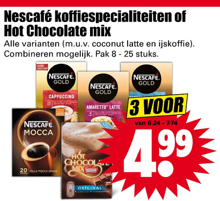 Nescafe   chocolademelk, oploskoffie folder aanbieding bij  Dirk - details