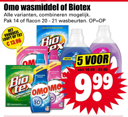 Biotex   handwasmiddel, wasmiddel folder aanbieding bij  Dirk - details