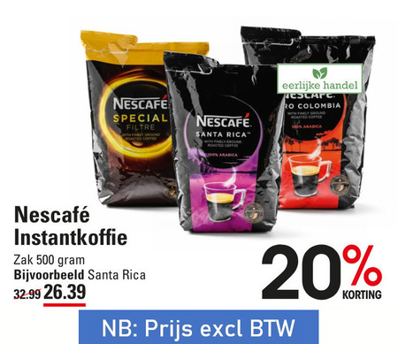 Nescafe   oploskoffie folder aanbieding bij  Sligro - details