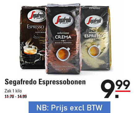 Segafredo   koffiebonen folder aanbieding bij  Sligro - details