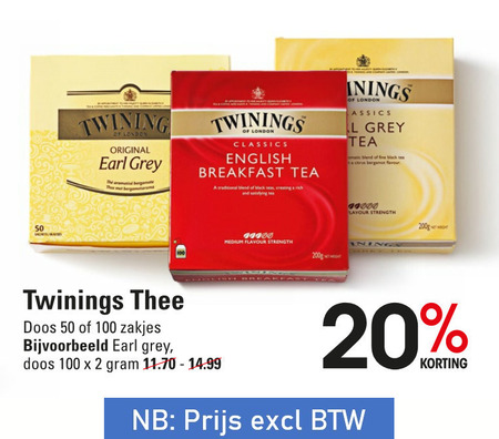 Twinings   thee folder aanbieding bij  Sligro - details