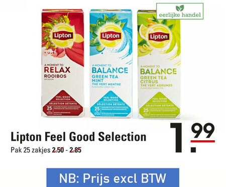 Lipton   thee folder aanbieding bij  Sligro - details