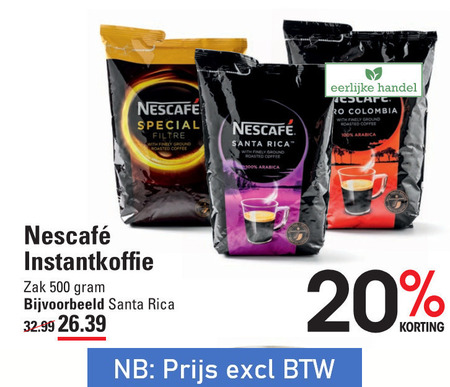 Nescafe   oploskoffie folder aanbieding bij  Sligro - details