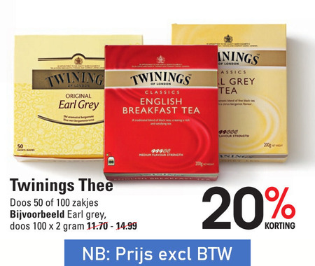 Twinings   thee folder aanbieding bij  Sligro - details