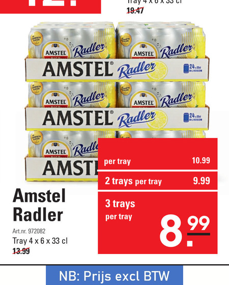 Amstel   radler bier folder aanbieding bij  Sligro - details