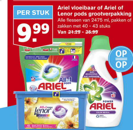 Lenor   wasmiddel folder aanbieding bij  Hoogvliet - details