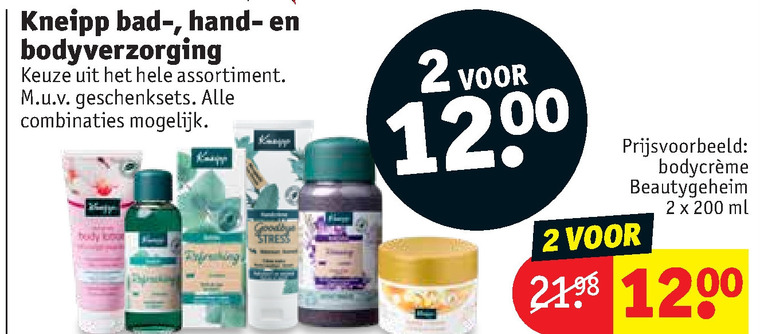 Kneipp   bodylotion, douchegel folder aanbieding bij  Kruidvat - details