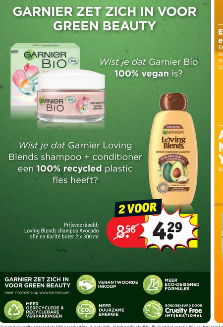 Garnier Loving Blends   shampoo, conditioner folder aanbieding bij  Kruidvat - details