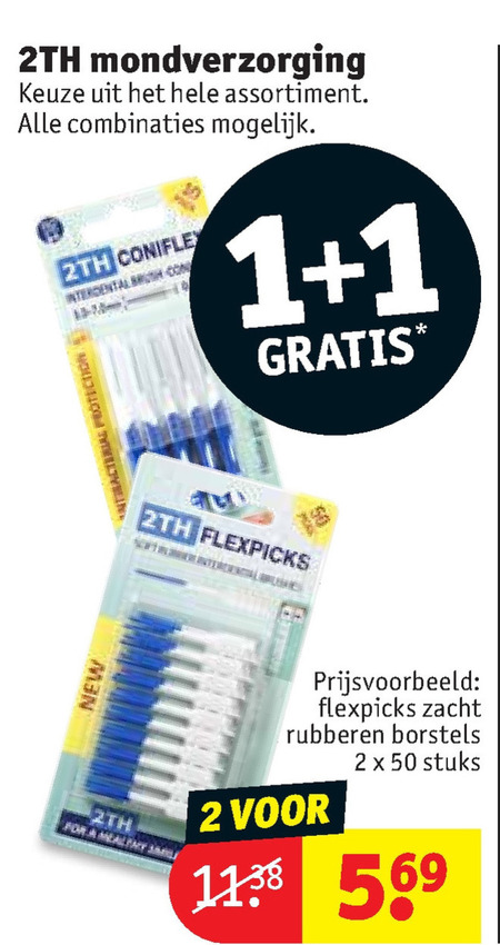 2TH   interdentale ragers, tandenstokers folder aanbieding bij  Kruidvat - details