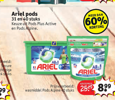 Ariel   wasmiddel folder aanbieding bij  Kruidvat - details