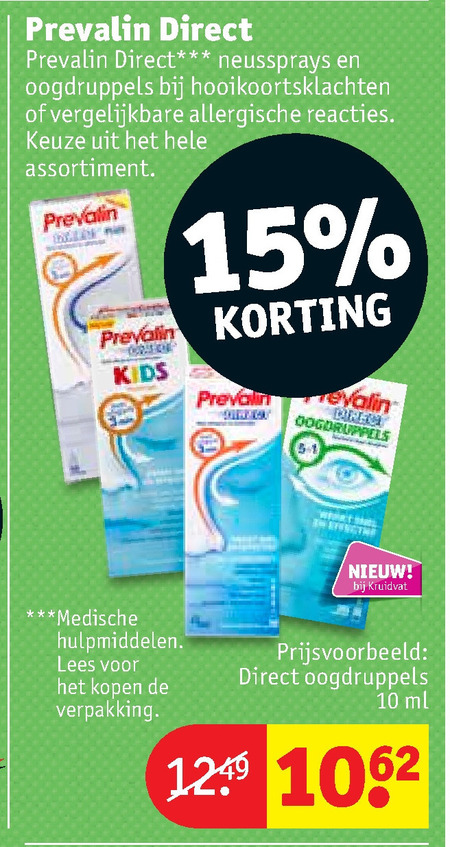 Prevalin   huisapotheek, oogdruppels folder aanbieding bij  Kruidvat - details