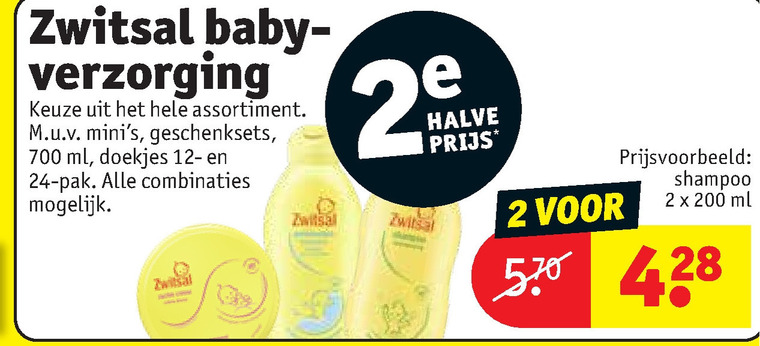 Zwitsal   babyshampoo folder aanbieding bij  Kruidvat - details