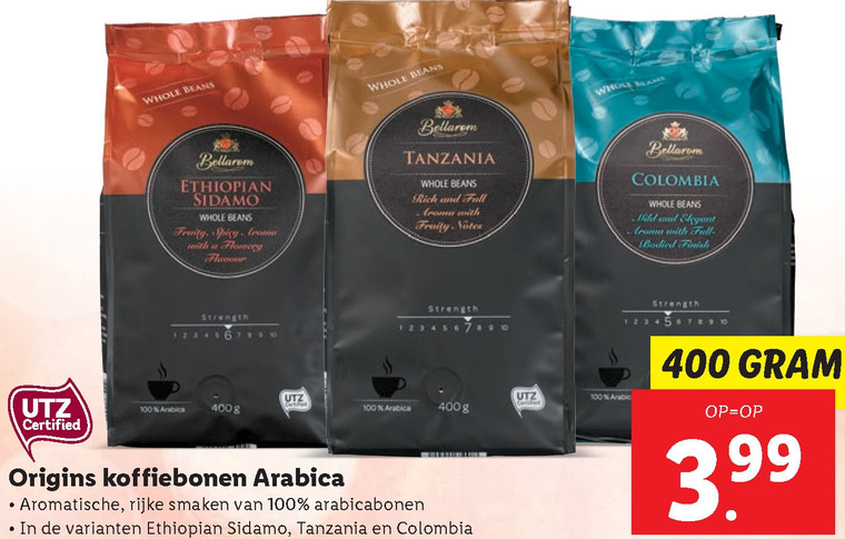 Bellarom   koffiebonen folder aanbieding bij  Lidl - details