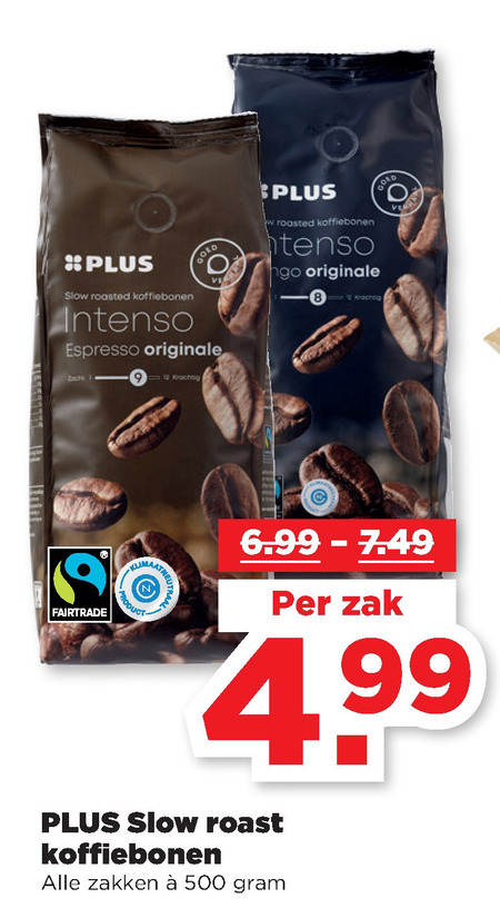 Plus Huismerk   koffiebonen folder aanbieding bij  Plus - details