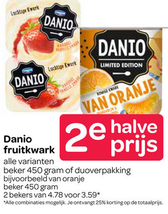 Danone Danio   kwark folder aanbieding bij  Spar - details