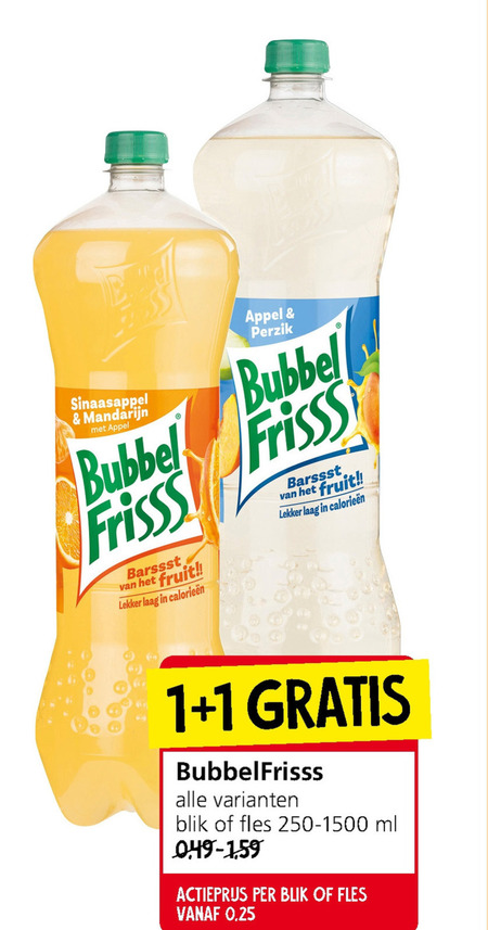 Bubbelfrisss   frisdrank folder aanbieding bij  Jan Linders - details