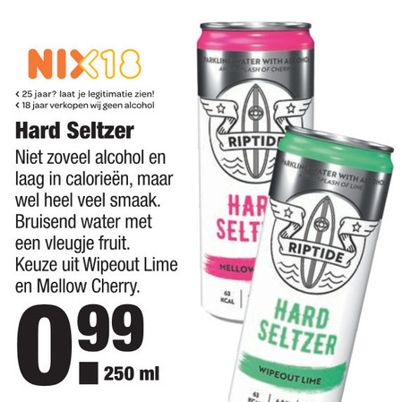 Riptide   hard seltzer folder aanbieding bij  Aldi - details