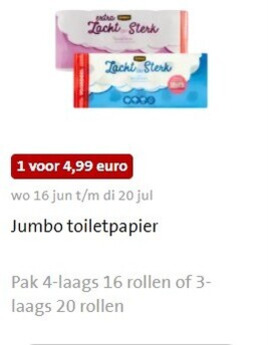Jumbo Huismerk   toiletpapier folder aanbieding bij  Jumbo - details