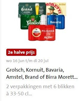 Brand   blikje bier folder aanbieding bij  Jumbo - details