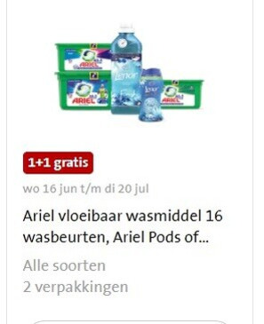 Ariel   wasmiddel folder aanbieding bij  Jumbo - details