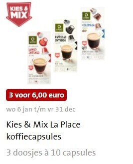 La Place   koffiecups folder aanbieding bij  Jumbo - details