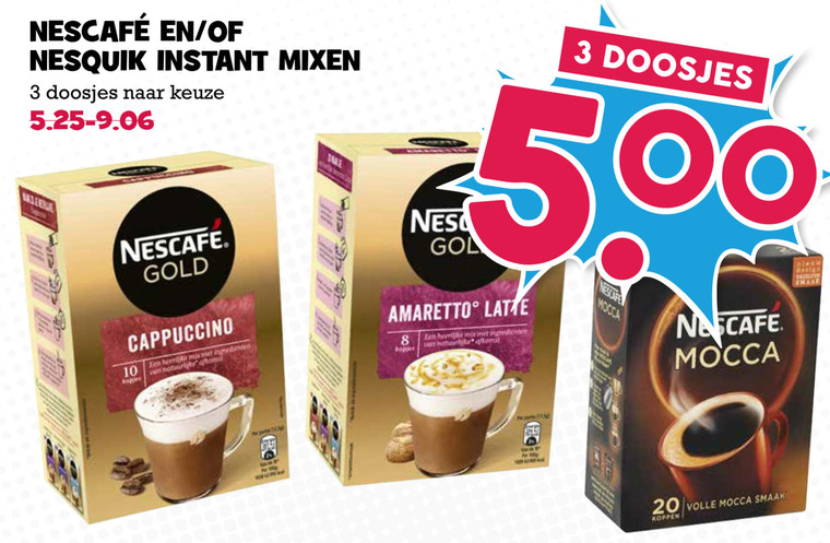 Nescafe   chocolademelk, oploskoffie folder aanbieding bij  Boons Markt - details