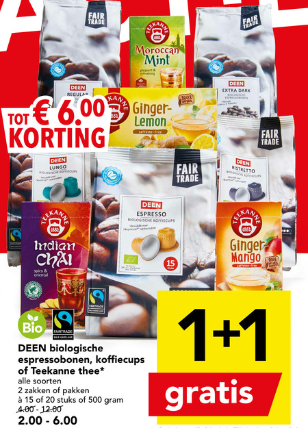 Teekanne   koffiebonen, koffiecups folder aanbieding bij  Deen - details