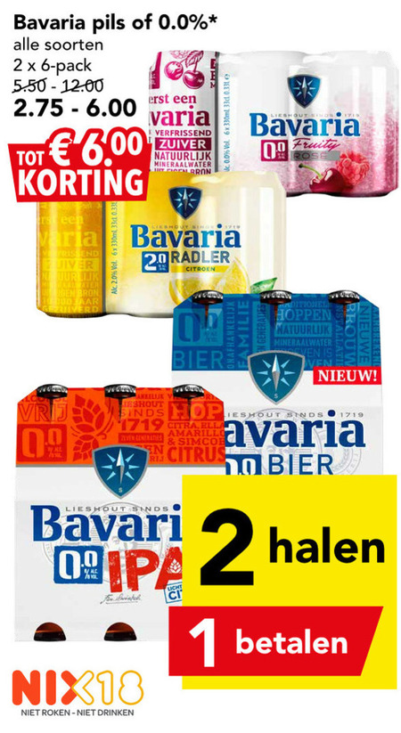 Bavaria   radler bier, blikje bier folder aanbieding bij  Deen - details