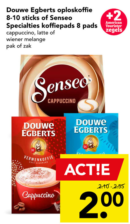 Douwe Egberts   koffiepad, oploskoffie folder aanbieding bij  Deen - details