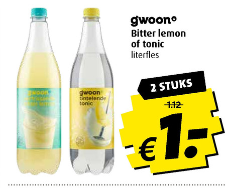 Gwoon   frisdrank folder aanbieding bij  Boni - details