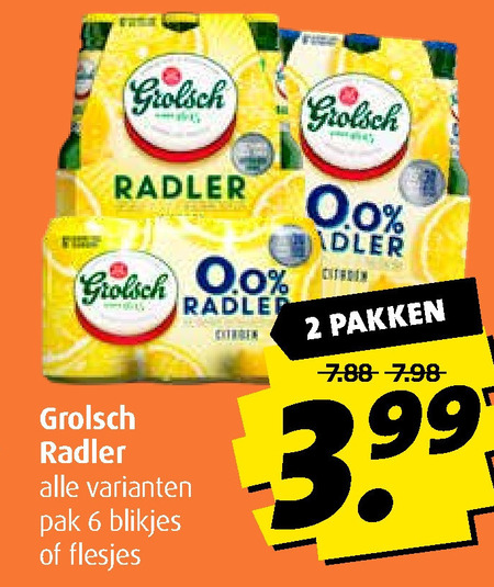 Grolsch   radler bier folder aanbieding bij  Boni - details