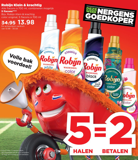 Robijn   wasmiddel folder aanbieding bij  Plus - details